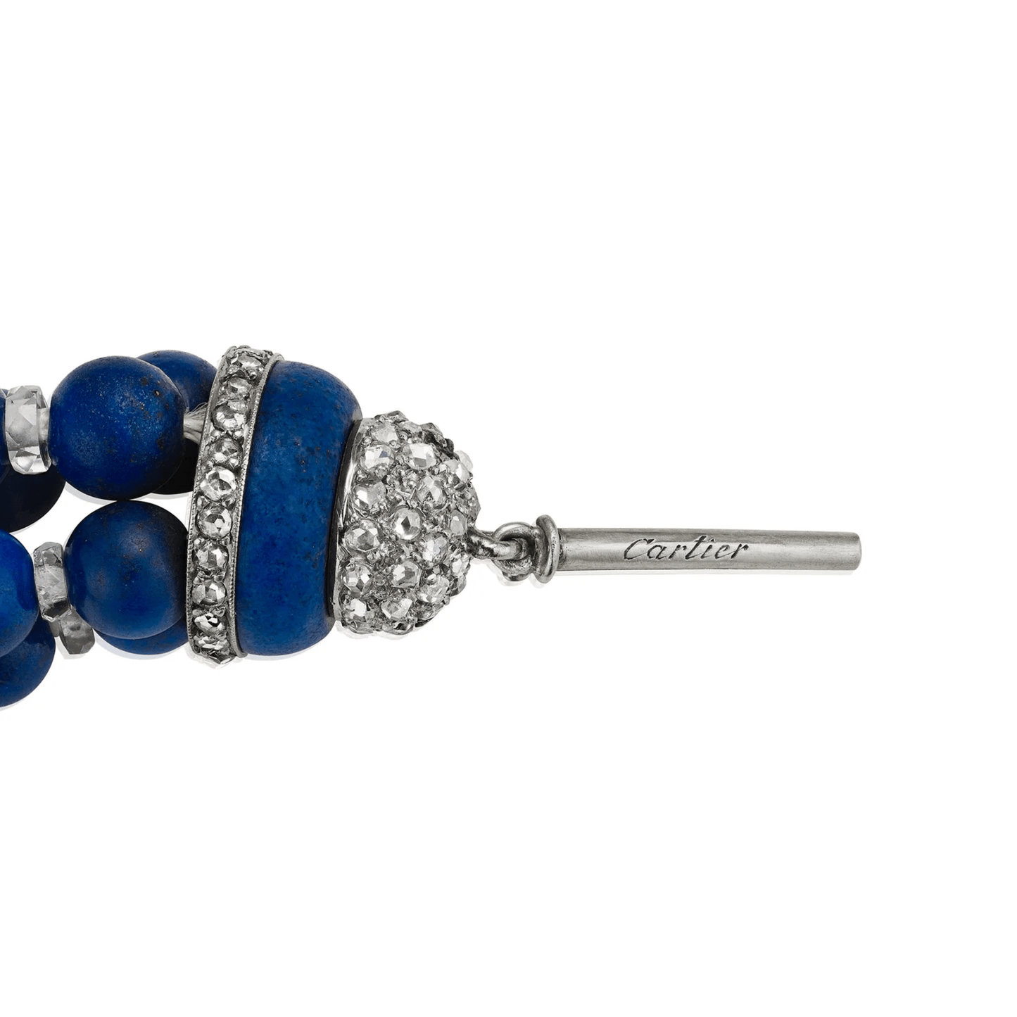 Cartier NY Art Deco Platinum Lapis Lazuli & Diamond Bracelet signature