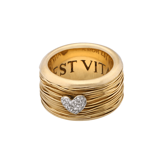 Pasquale Bruni Post-1980s 18KT Yellow Gold Diamond Ring front