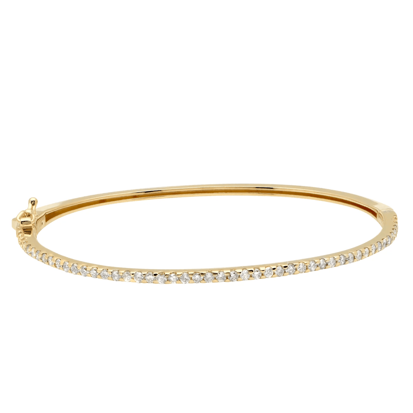 Contemporary 14KT Yellow Gold Diamond Bracelet front