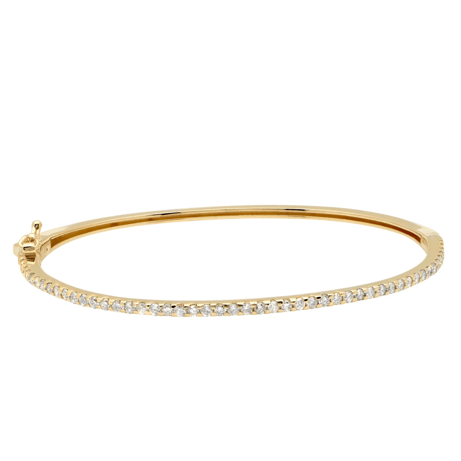 Contemporary 14KT Yellow Gold Diamond Bracelet front