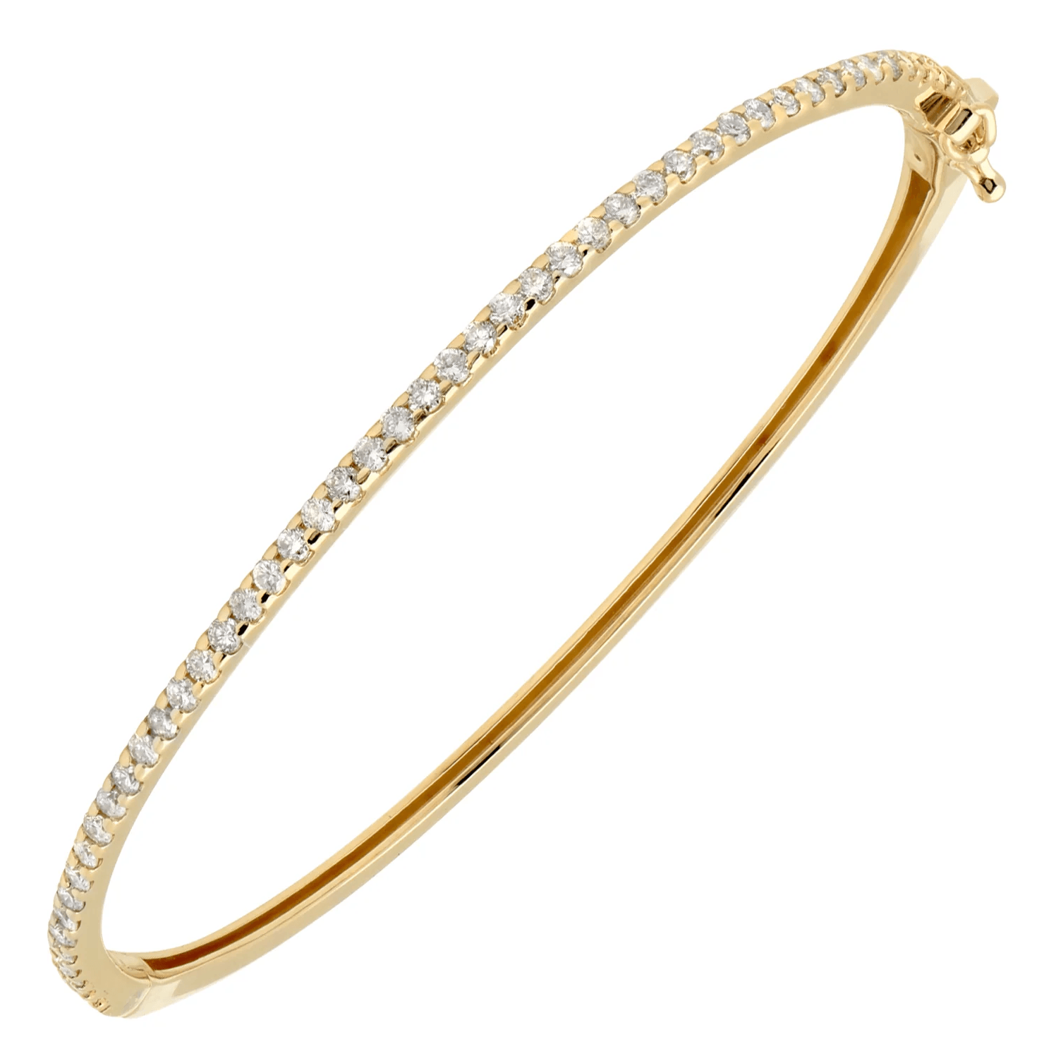 Contemporary 14KT Yellow Gold Diamond Bracelet front