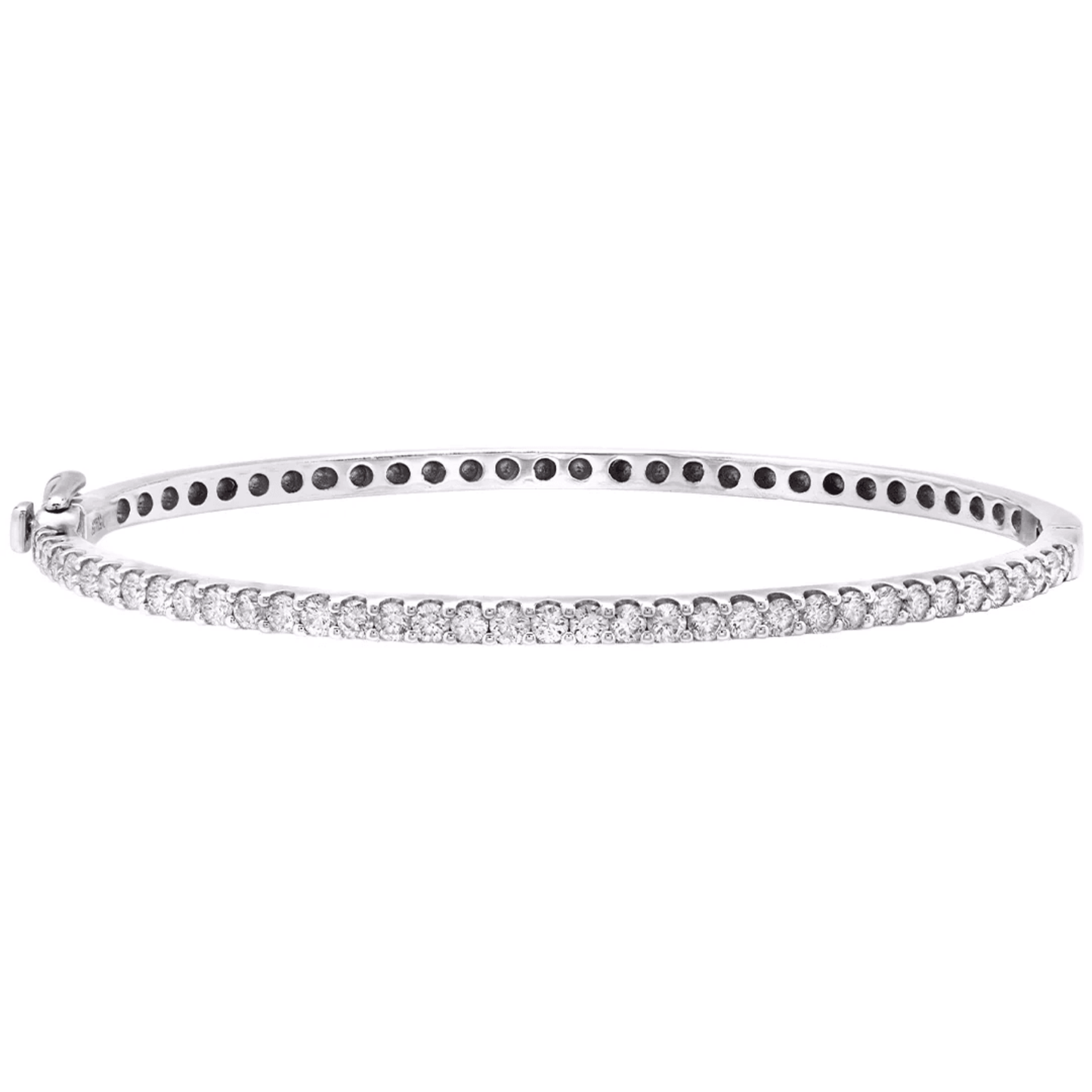 Contemporary 14KT White Gold Diamond Bracelet front