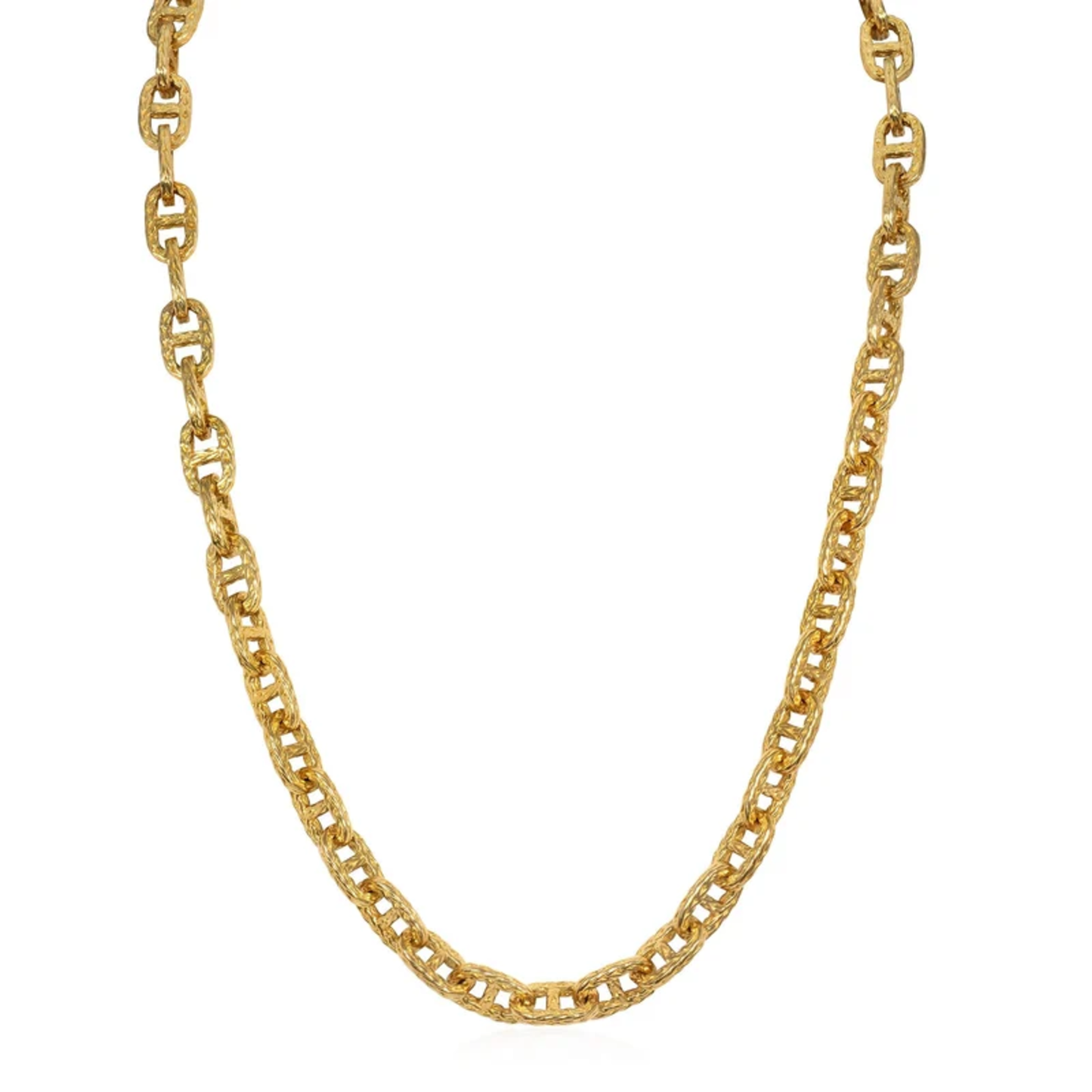 Hermes Paris 1950s 18KT Yellow Gold Bracelet & Necklace front