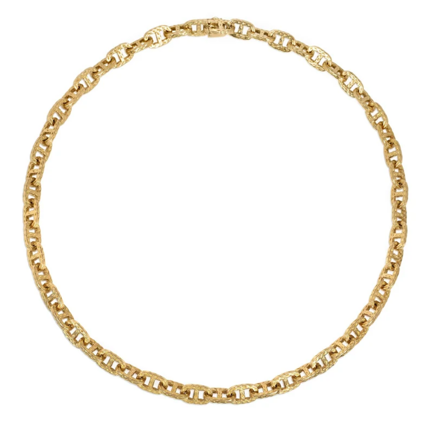 Hermes Paris 1950s 18KT Yellow Gold Bracelet & Necklace front
