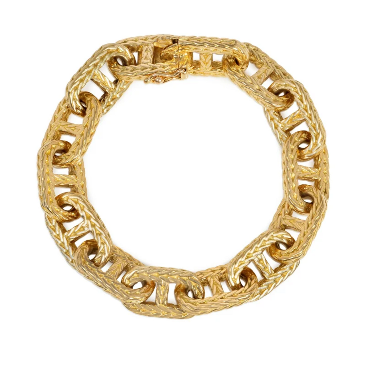 Hermes Paris 1950s 18KT Yellow Gold Bracelet & Necklace braclet