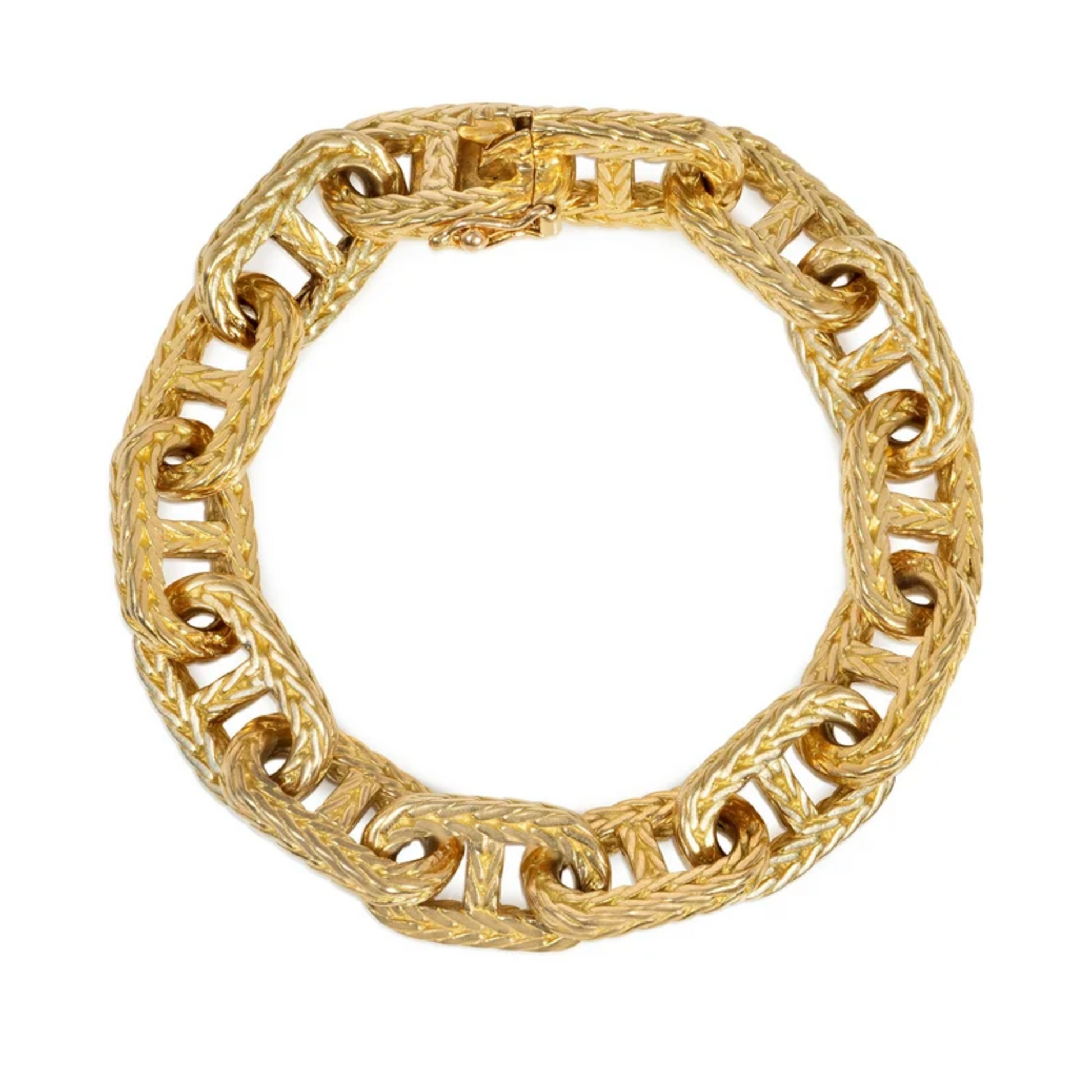 Hermes Paris 1950s 18KT Yellow Gold Bracelet & Necklace braclet