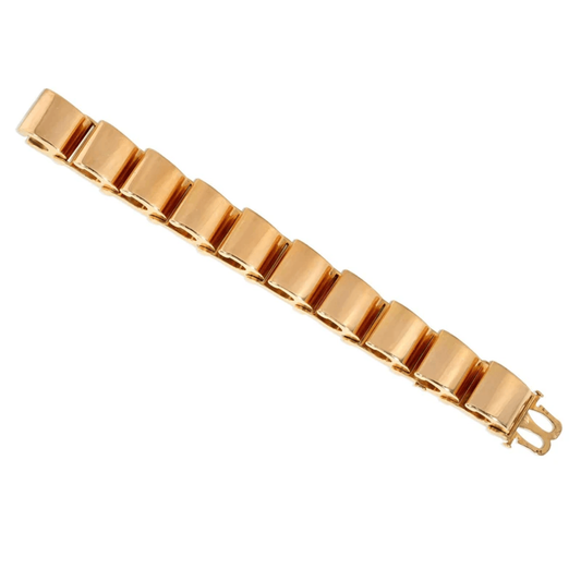 Hermes Paris Retro 18KT Rose Gold Bracelet front