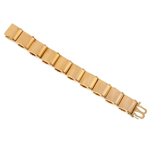 Hermes Paris Retro 18KT Rose Gold Bracelet back