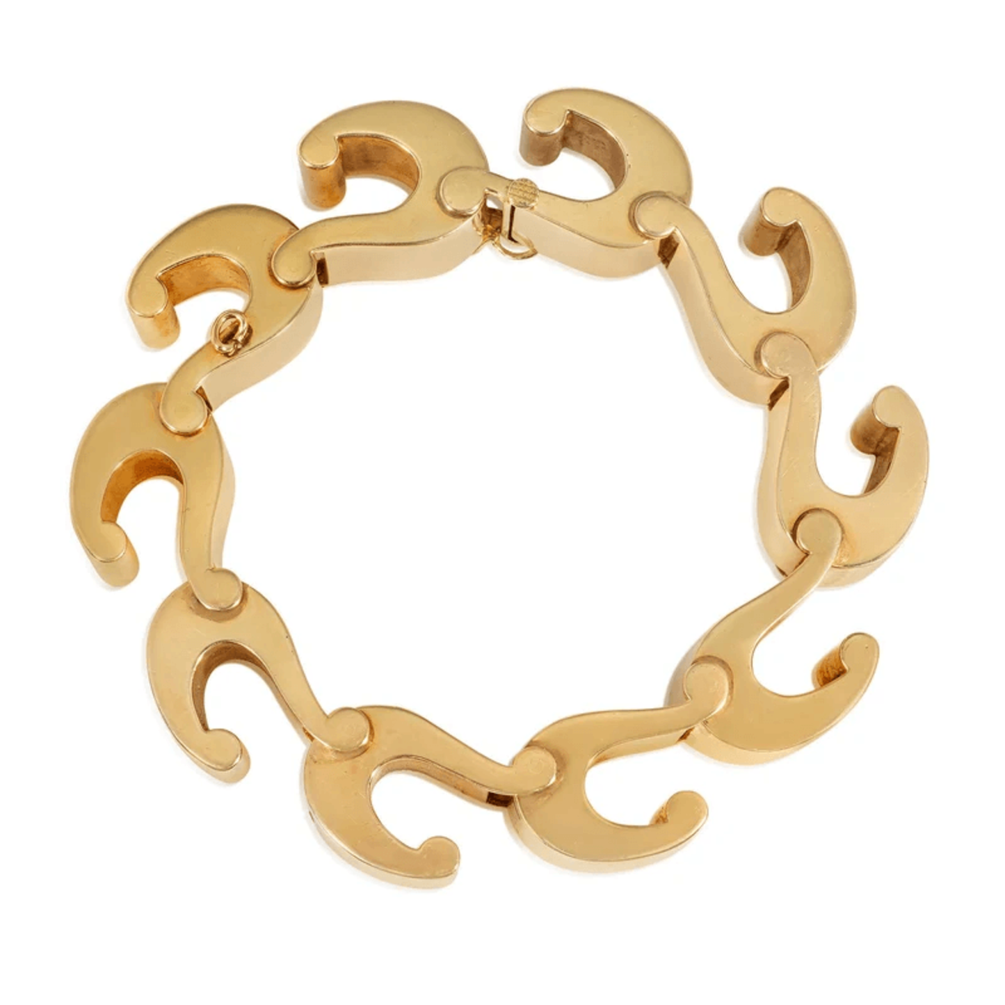 Hermes Paris Retro 18KT Rose Gold Bracelet profile