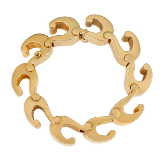 Hermes Paris Retro 18KT Rose Gold Bracelet profile