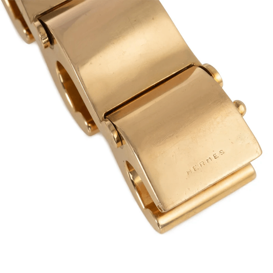 Hermes Paris Retro 18KT Rose Gold Bracelet signature