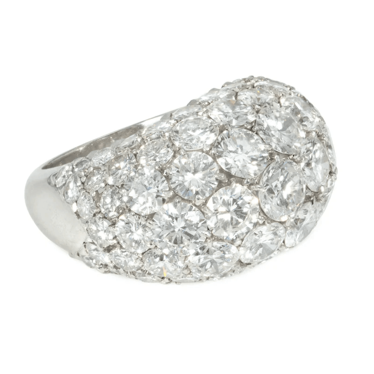 Van Cleef & Arpels France 1950s Platinum Diamond Ring side