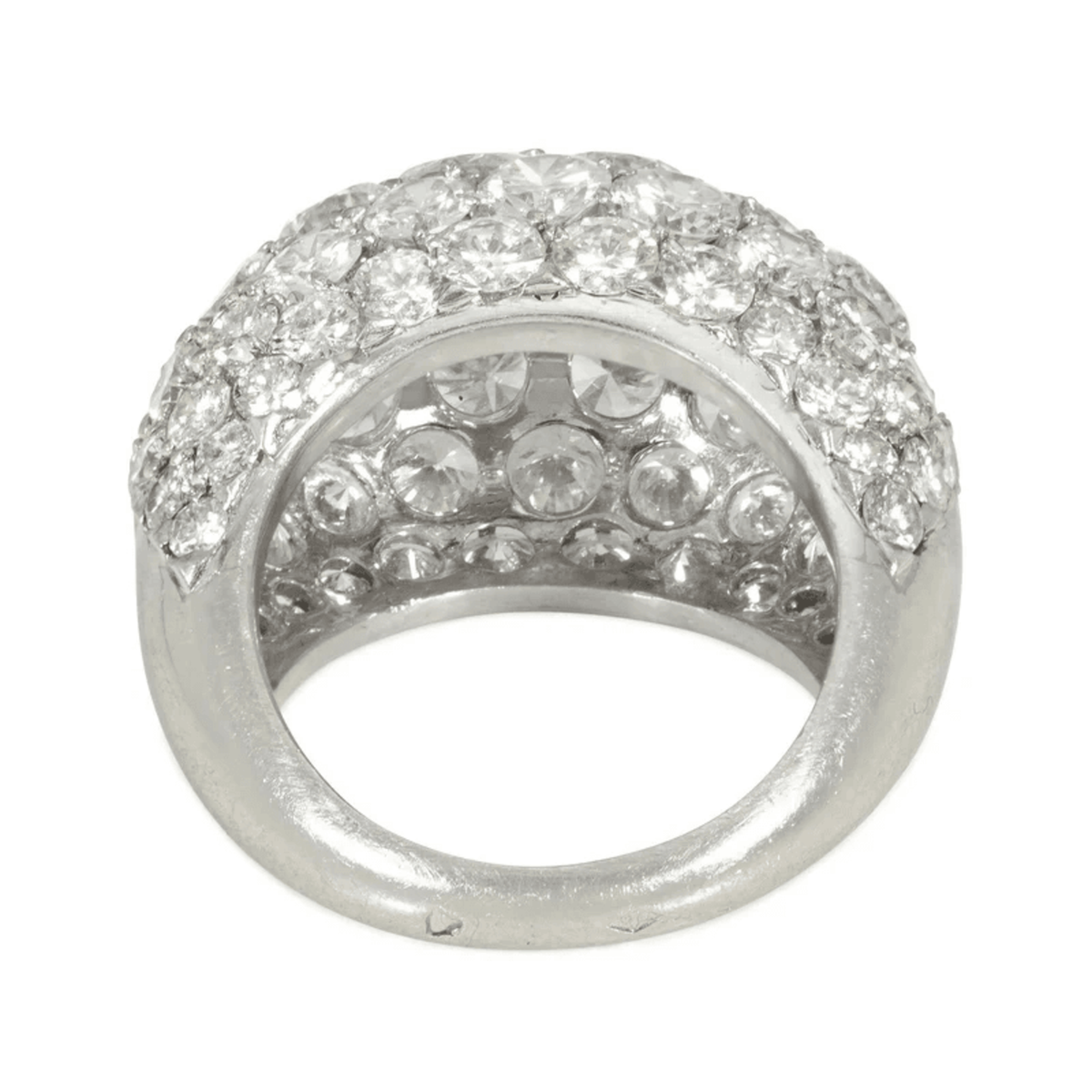 Van Cleef & Arpels France 1950s Platinum Diamond Ring back