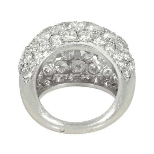 Van Cleef & Arpels France 1950s Platinum Diamond Ring back