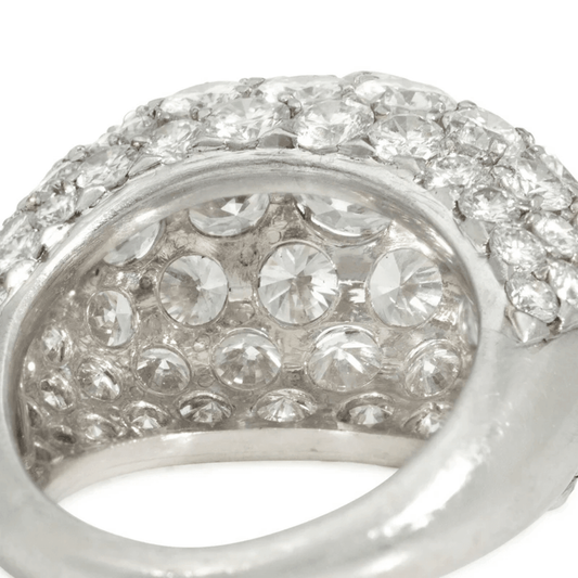 Van Cleef & Arpels France 1950s Platinum Diamond Ring back