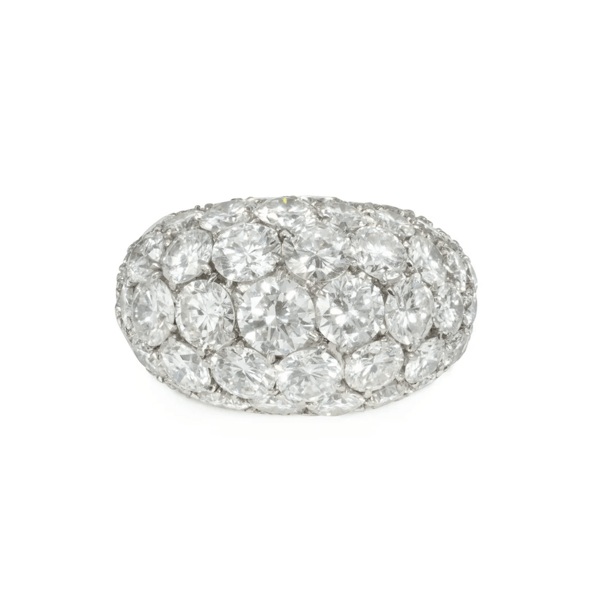 Van Cleef & Arpels France 1950s Platinum Diamond Ring front