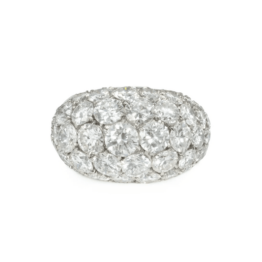 Van Cleef & Arpels France 1950s Platinum Diamond Ring front
