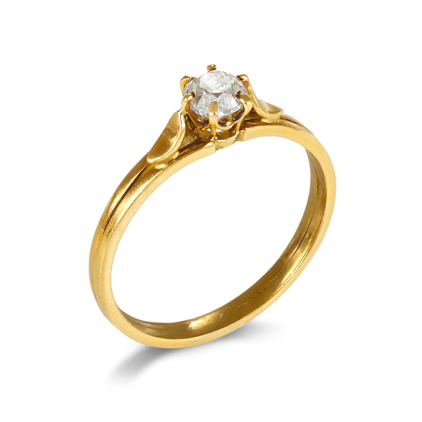 Victorian 18KT Yellow Gold Diamond Ring profile