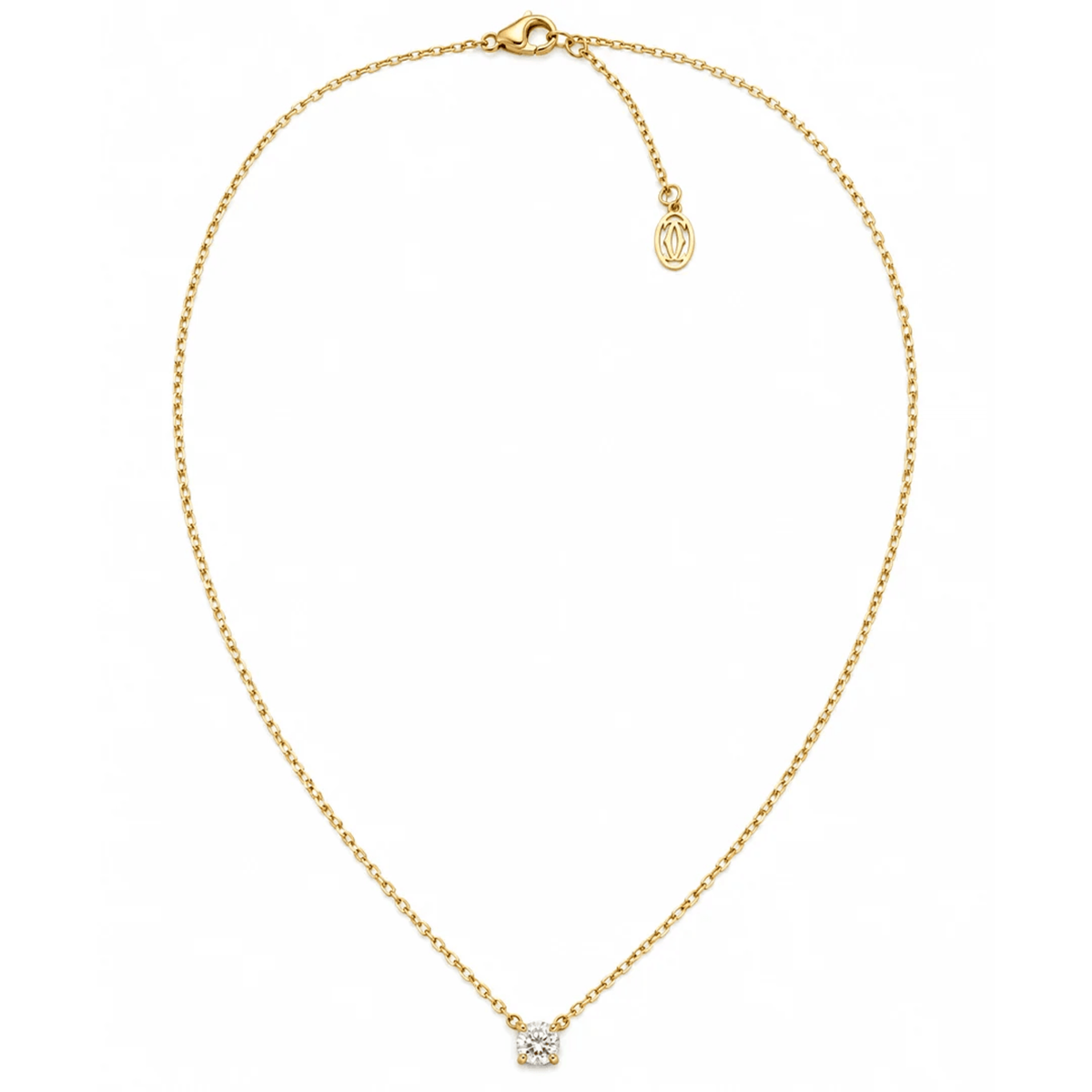 Cartier Post-1980s 18KT Yellow Gold Diamond Necklace front