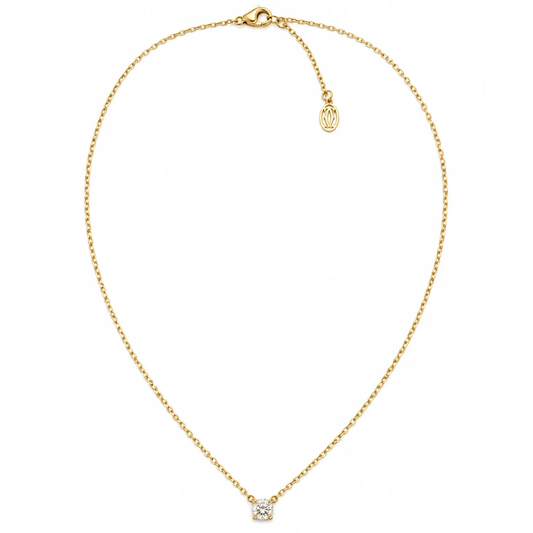 Cartier Post-1980s 18KT Yellow Gold Diamond Necklace front
