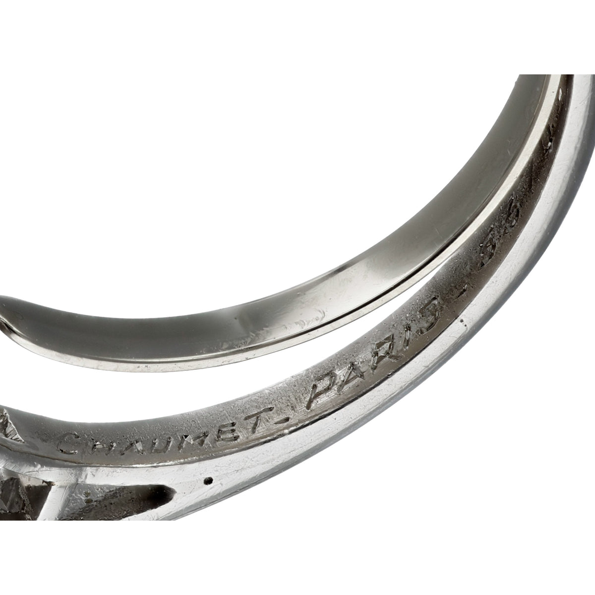 Chaumet Paris 1930s Platinum Diamond Ring signature