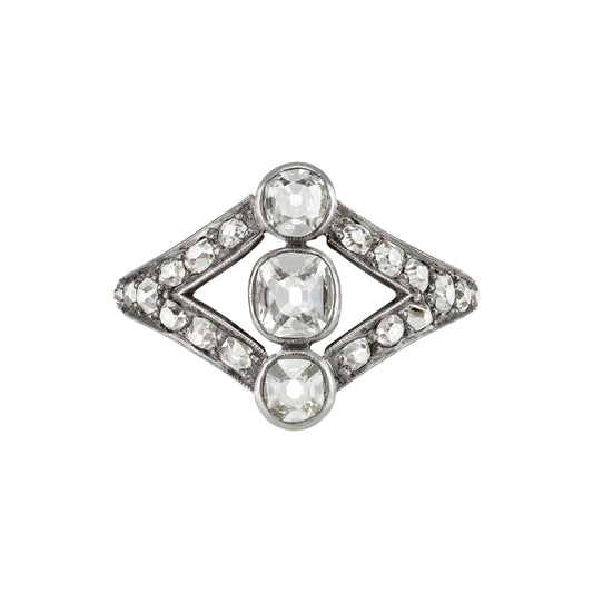 Art Deco Platinum Diamond Ring front