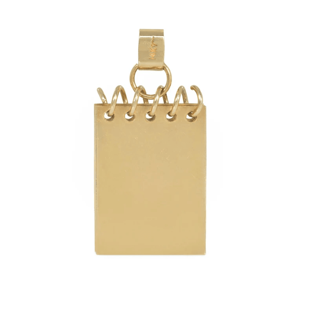 Retro 14KT Yellow Gold Diamond Je T'aime Pendant back