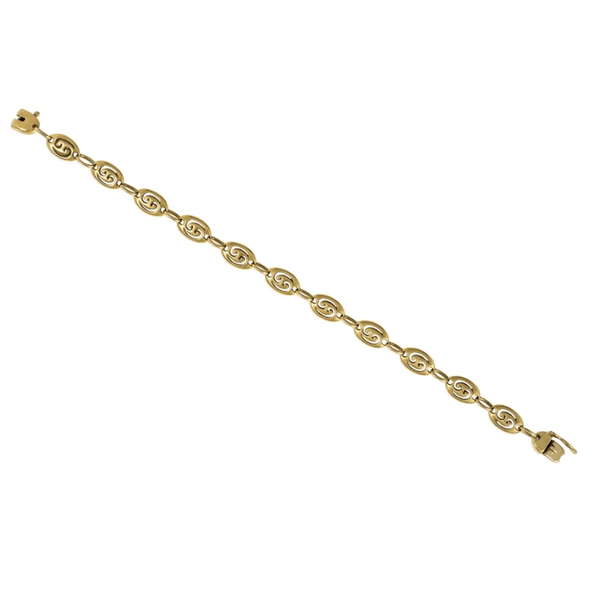 Jean Paris 1970s 18KT Yellow Gold Zodiac Bracelet front