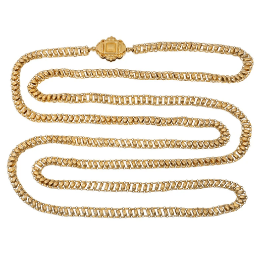 Georgian 18KT Yellow Gold Necklace front