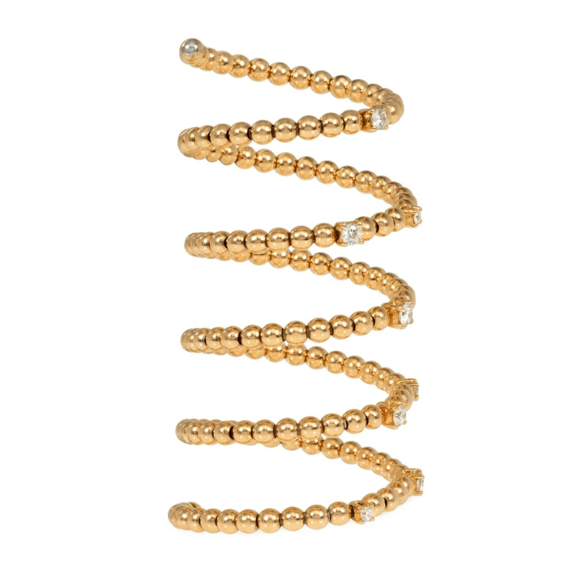 Post-1980s 18KT Yellow Gold Diamond Ring front