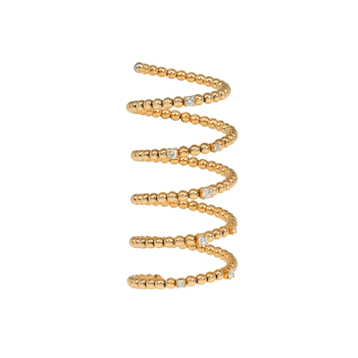 Post-1980s 18KT Yellow Gold Diamond Ring front