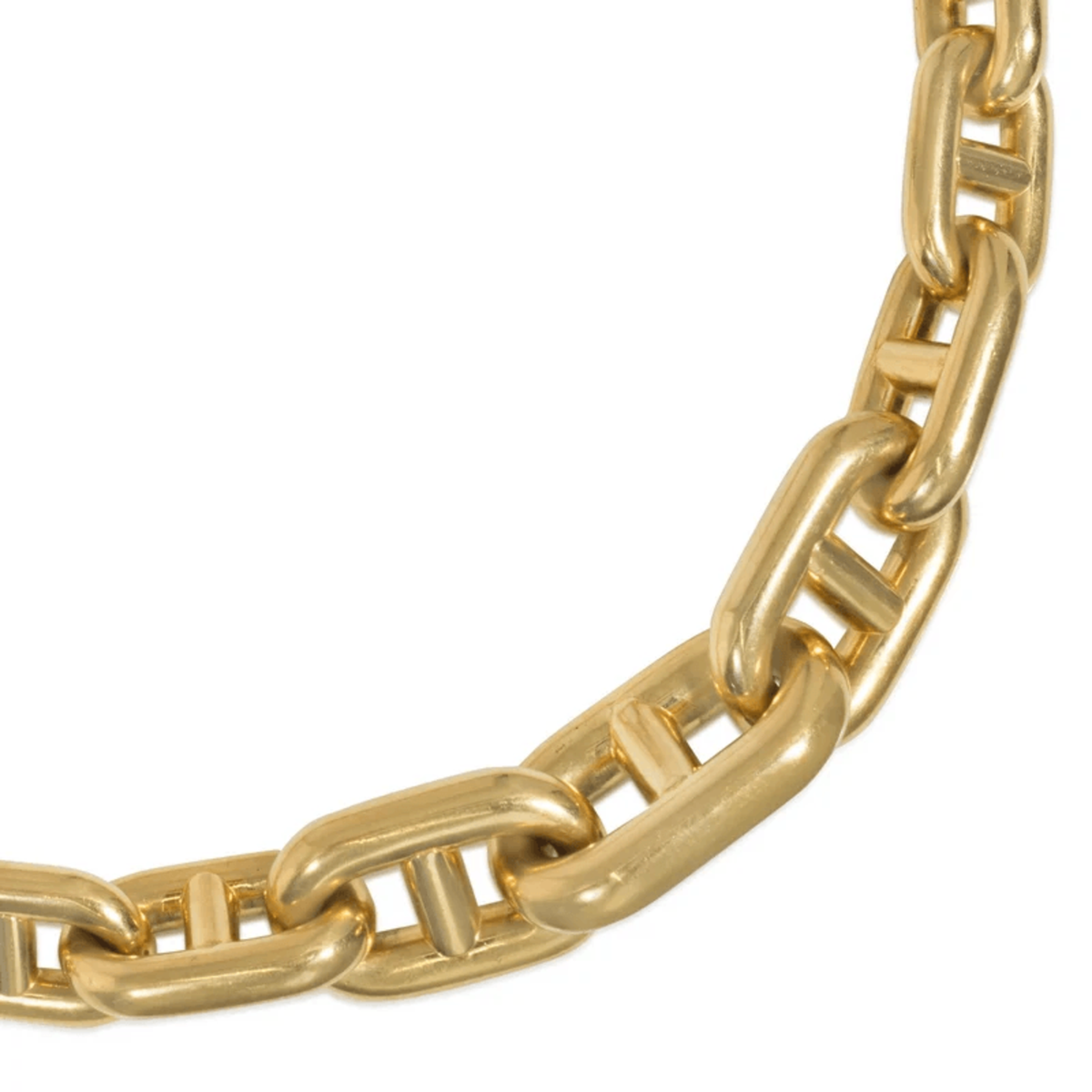 Hermes Paris 1950s 18KT Yellow Gold Chaine D’ancre Necklace detail