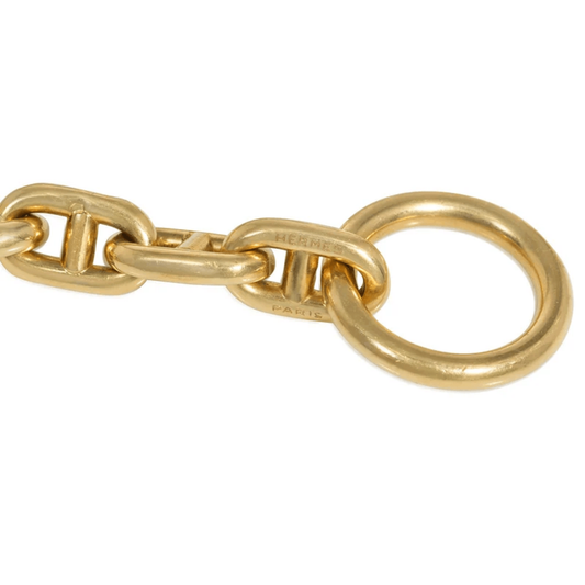 Hermes Paris 1950s 18KT Yellow Gold Chaine D’ancre Necklace signature