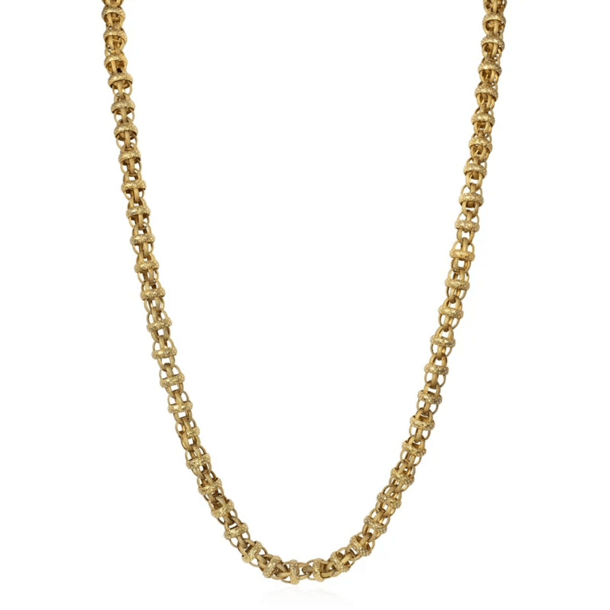 English Georgian 15KT Yellow Gold Amethyst & Natural Pearl Necklace front