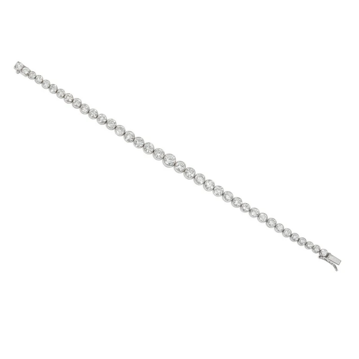 Art Deco Platinum Diamond Bracelet front