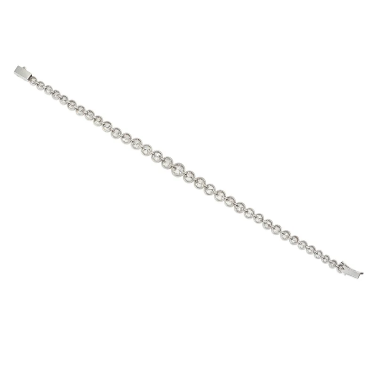 Art Deco Platinum Diamond Bracelet back