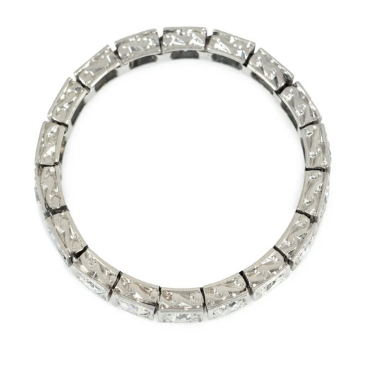 Art Deco Platinum Diamond Ring profile
