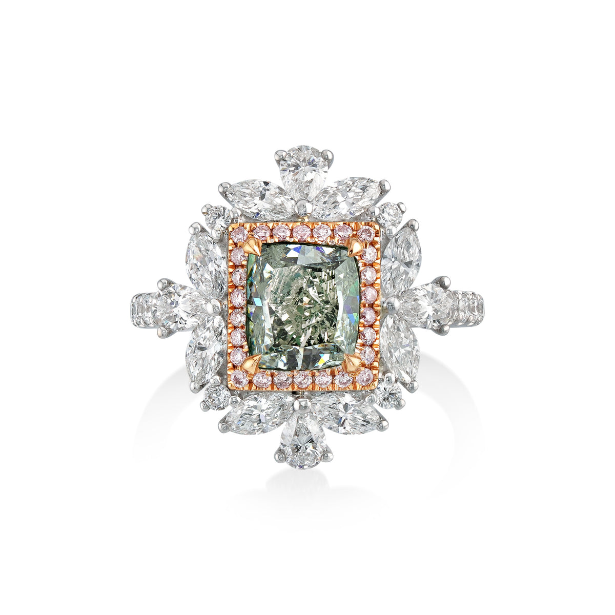Post-1980s 18KT White Gold Diamond Ring front