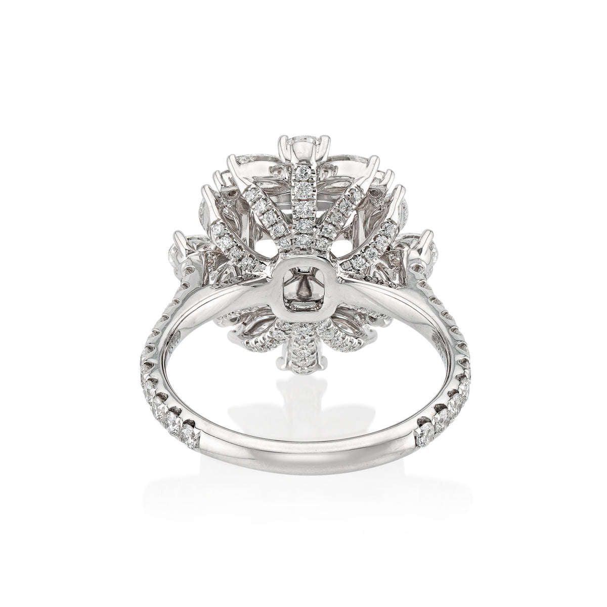 Post-1980s 18KT White Gold Diamond Ring back