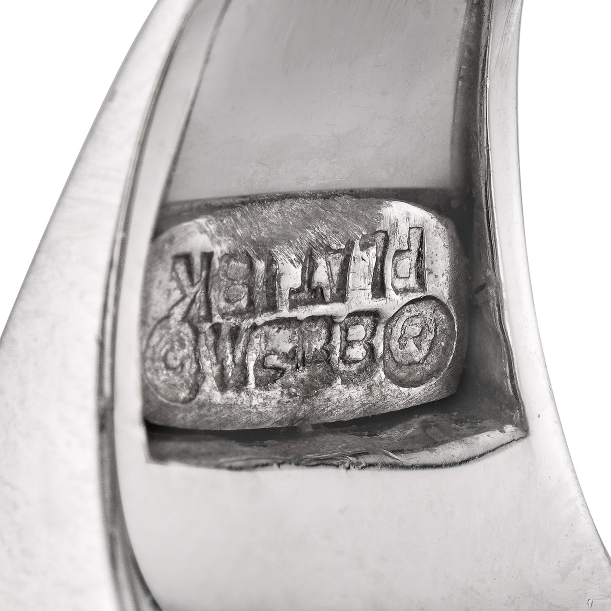 David Webb Post-1980s Platinum & 18KT White Gold Rock Crystal & Diamond Ring signature