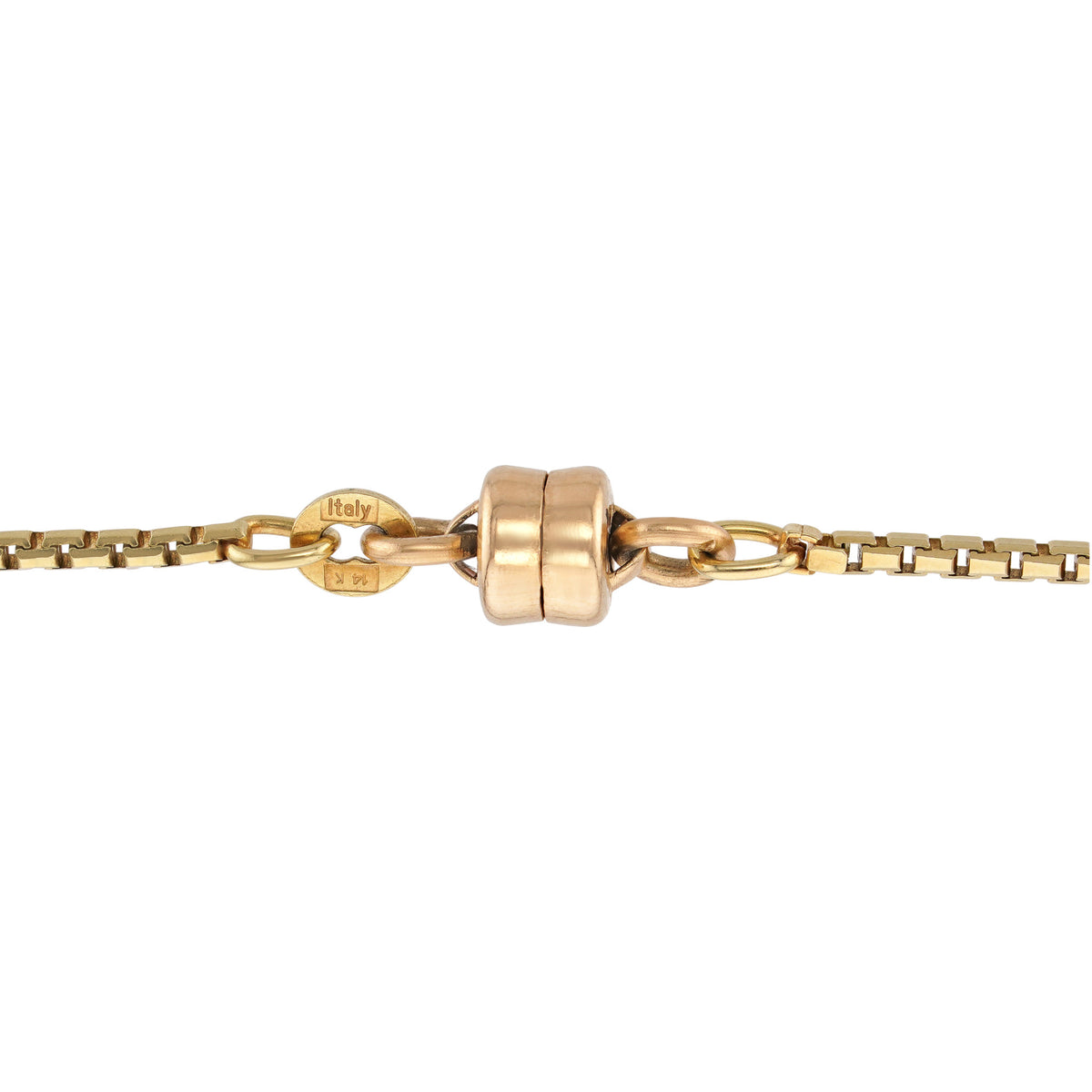 German 1960s 18KT Yellow Gold Diamond & Enamel Locket Necklace chain clasp