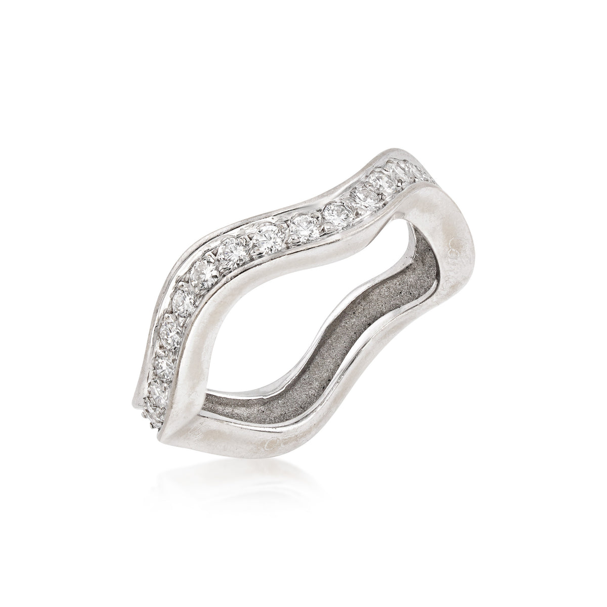 Cartier Post-1980s 18KT White & Yellow Gold Diamond Neptune Ring Set front