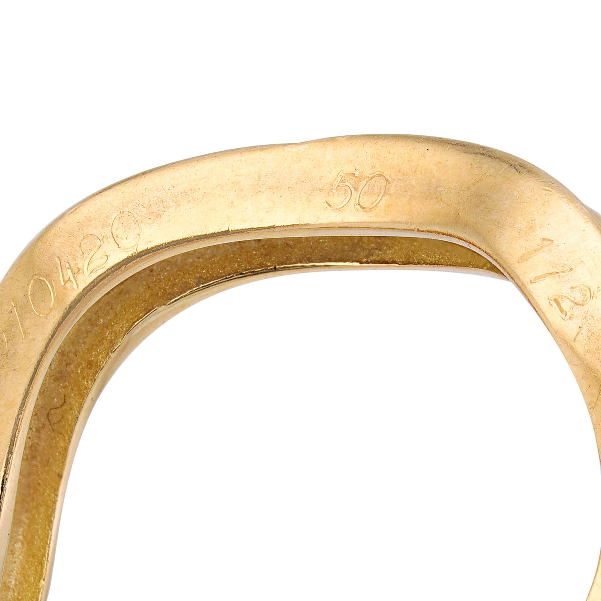 Cartier Post-1980s 18KT White & Yellow Gold Diamond Neptune Ring Set signature