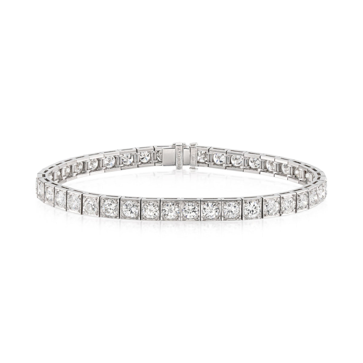 1950s Platinum Diamond Bracelet front