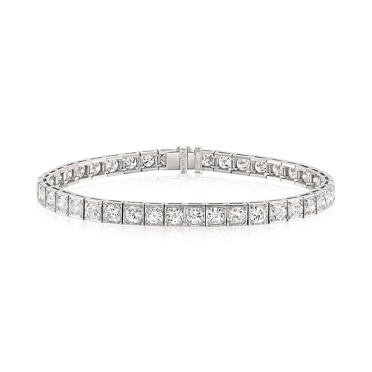 1950s Platinum Diamond Bracelet front