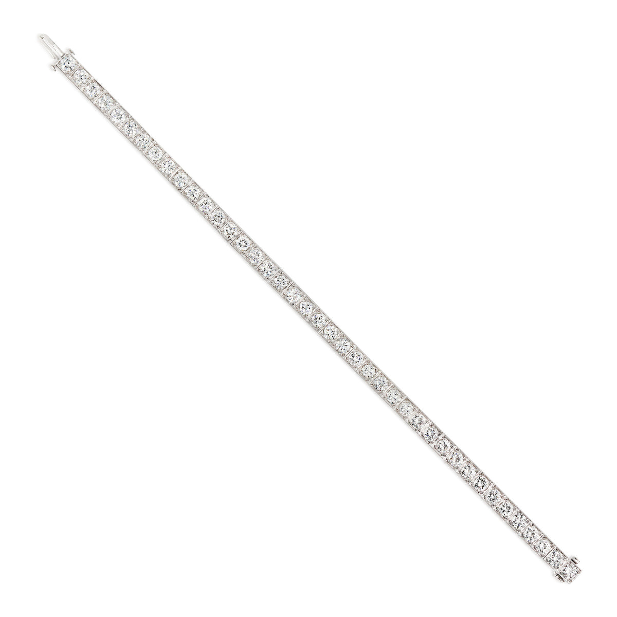 1950s Platinum Diamond Bracelet front