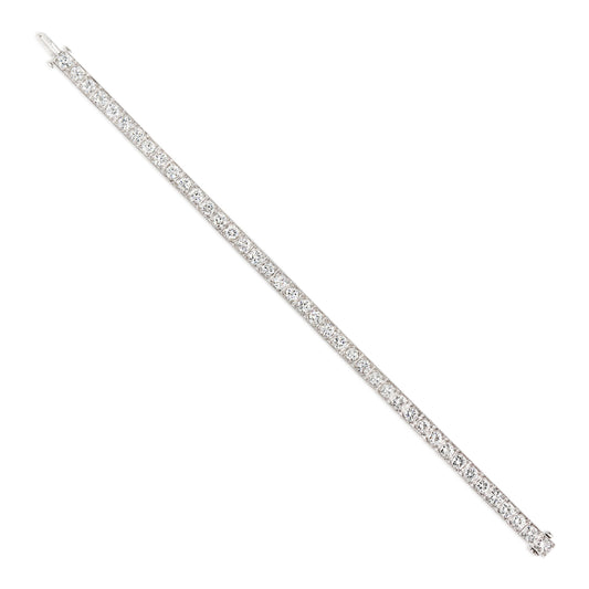 1950s Platinum Diamond Bracelet front