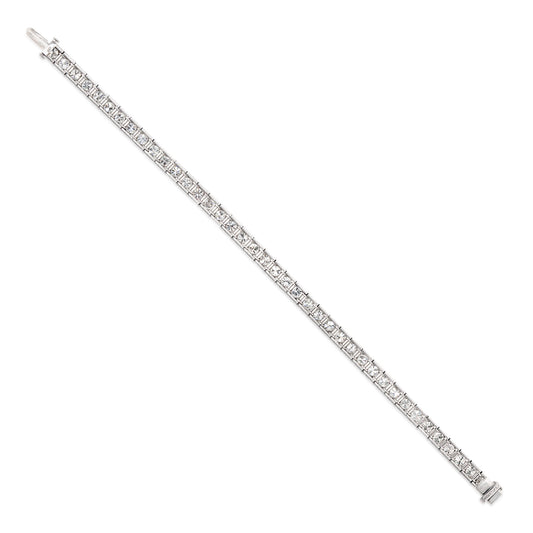 1950s Platinum Diamond Bracelet back