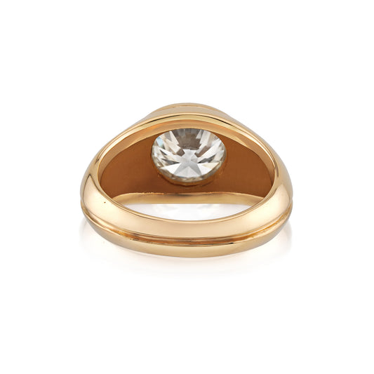 Retro 18KT Yellow Gold Diamond Ring back