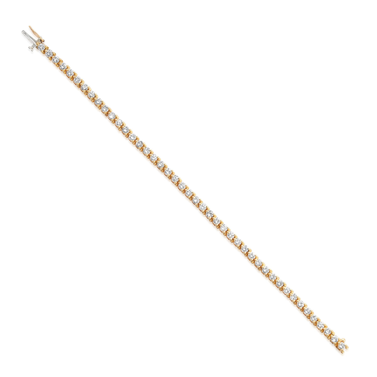 Post-1980s 18KT Yellow Gold Diamond Bracelet front